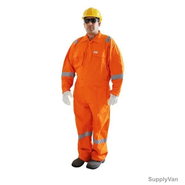 Vaultex Coverall With Reflective Strips, VOR, 260GSM, M, Orange