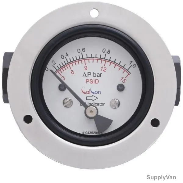 Calcon Differential Pressure Gauge, GP400BK, 63MM, 1/4 Inch, FNPT, 0-1 Bar — image 1
