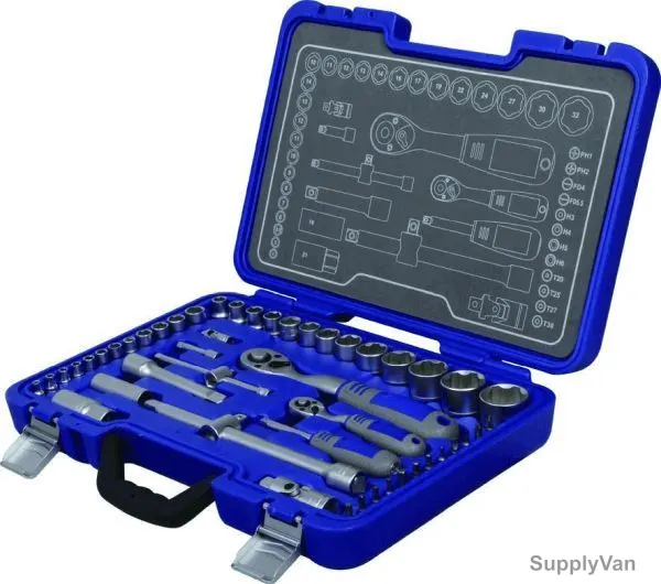 Michelin Socket Set, MSS-50-1/2-1/4, 1/2 and 1/4 Inch, 50Pcs