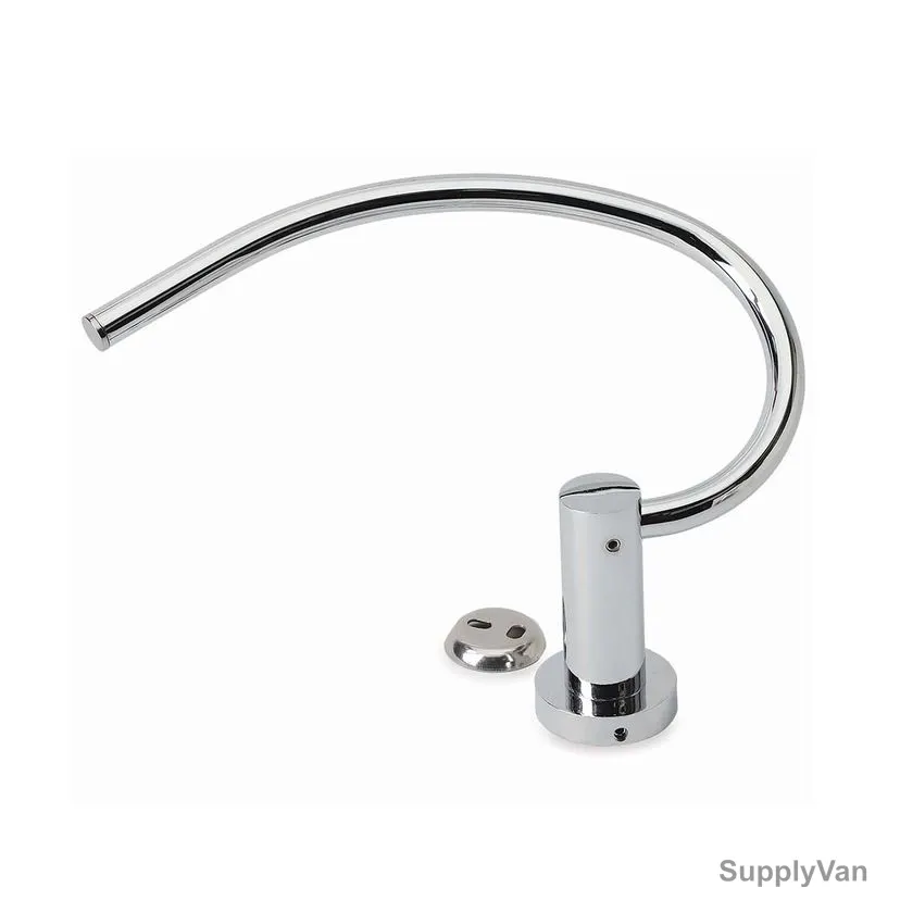 Bold Wall Mounted Towel Ring, Chrome Plated Brass, Silver — image 1