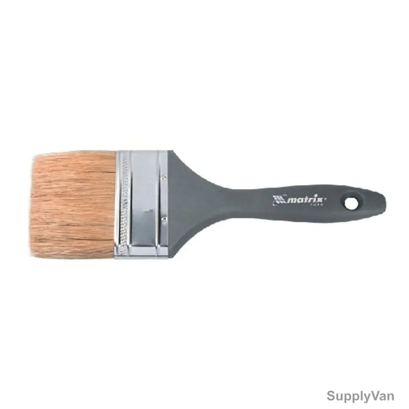 Mtx Flat Paint Brush, With Natural Bristle/Plastic Handle, 830679, Plastic, 4 Inch