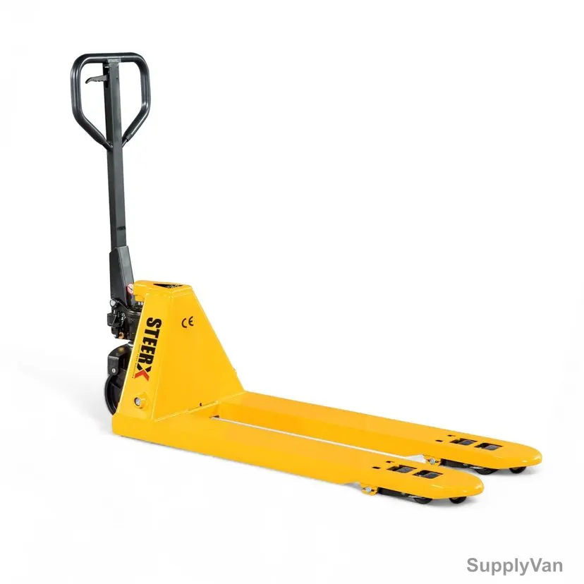 Steerx Low Profile Manual Hand Pallet Truck, SMPT10L-35, 550MM Fork Width x 1150MM Fork Length, 1000 Kg Weight Capacity — image 1