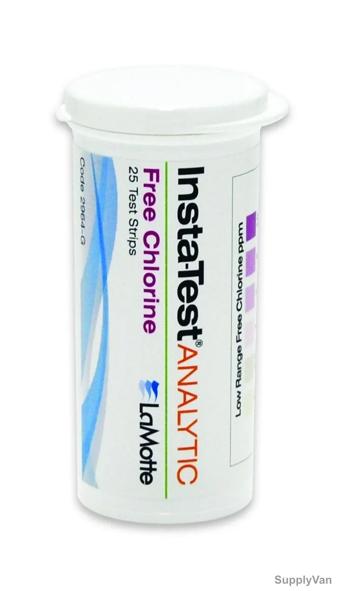 Lamotte Test Paper Strip, 2964-G, 10 ppm, White, 25 Strips/Vial