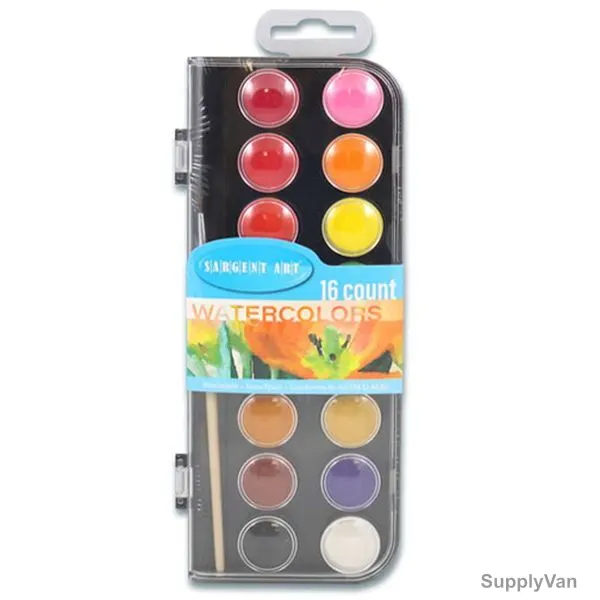 Sargent Art Watercolor Cake Set, SA23-8416, Supreme Series, 12 Pcs/Set