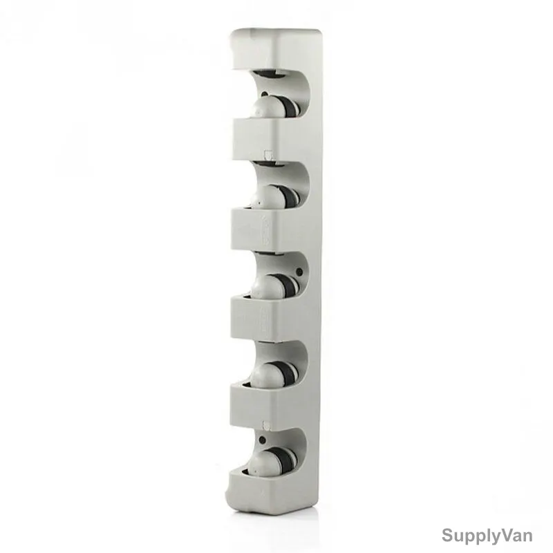 Wall Mounted Mop and Broom Hanger, 6 Hooks, 5 Position — image 1