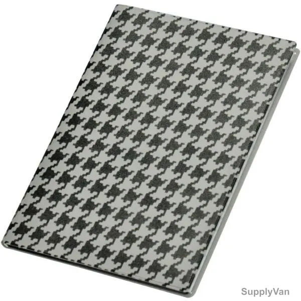 FIS 5MM Square Lines Notebook with PVC Soft Cover, FSNBP5A7100BKGY, 74 x 105MM, 100 Pages, Black and Grey