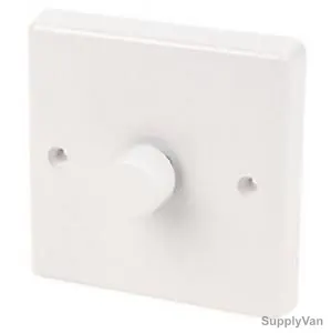 Tenby Rotary Dimmer Switch, 7214, 1 Gang, 2 Way, 1000W, 230VAC