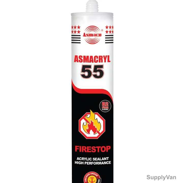 Asmaco B2-Fire Retardant Acrylic Sealant, Asmacryl 55, 280ML, 24 Pcs/Carton