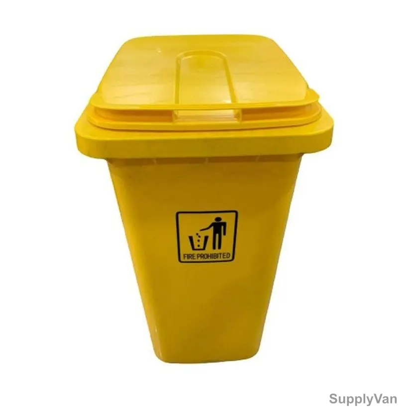 Akc Heavy Duty Garbage Bin, GC39Y-240, Plastic, 240 Ltrs, Yellow