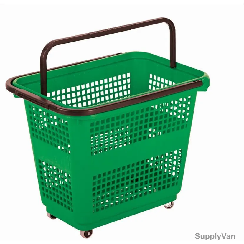Barcelona Basket With Wheels, 43.5CM Height x 39.5CM Width x 57.5CM Length, 54 Ltrs Capacity, Green — image 1