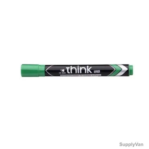 Deli Think Permanent Marker, EU10150, Chisel Tip, 1.5MM, Green, 12 Pcs/Pack