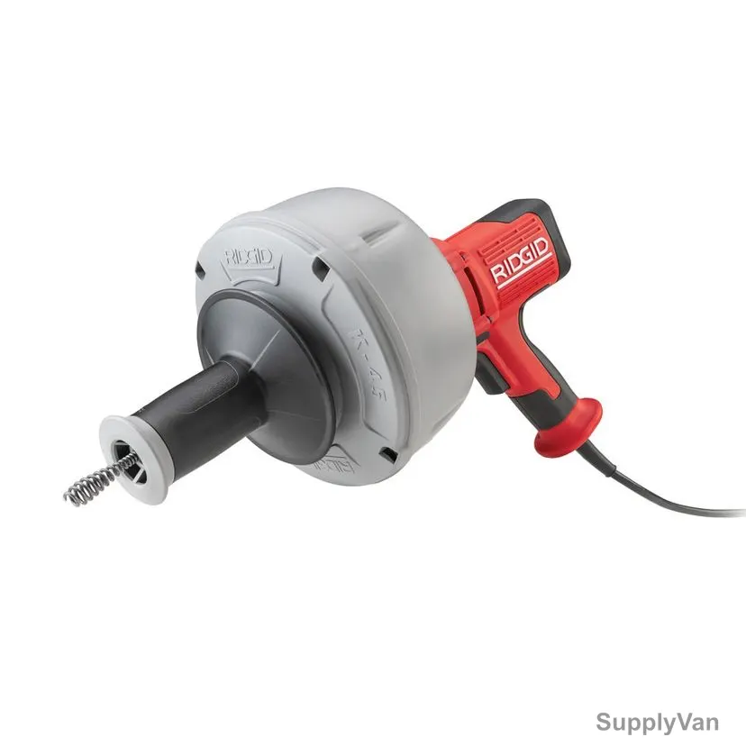 Ridgid Drain Cleaner, K-45-1, 230V, 3/4 to 1-1/2 Inch Pipe Dia, 50 Feet of 5/16 Inch Cable Drum Capacity — image 1