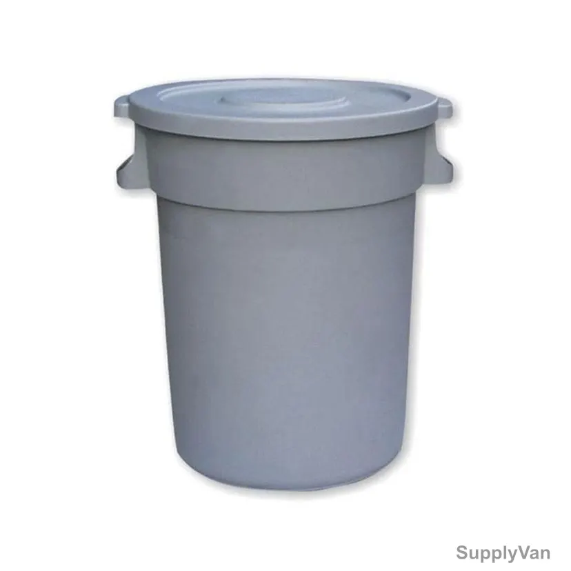 Akc Heavy Duty Garbage Bin, GC63-80, Plastic, 80 Ltrs, Grey
