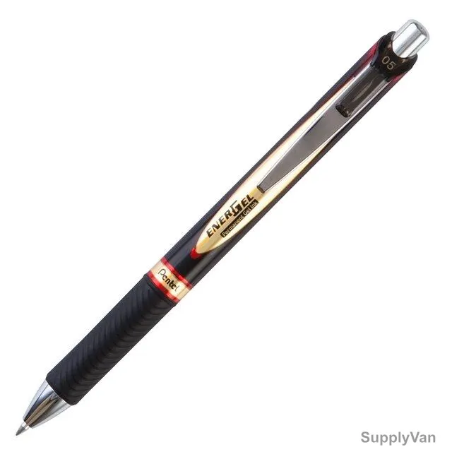 Pentel Energel Permanent Gel Roller Pen, PE-BLP75-BX, 0.5MM Tip, Red, 12 Pcs/Pack
