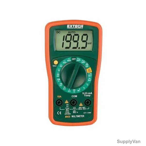 Extech Multimeter, MN35, -20 to 750 Deg.C