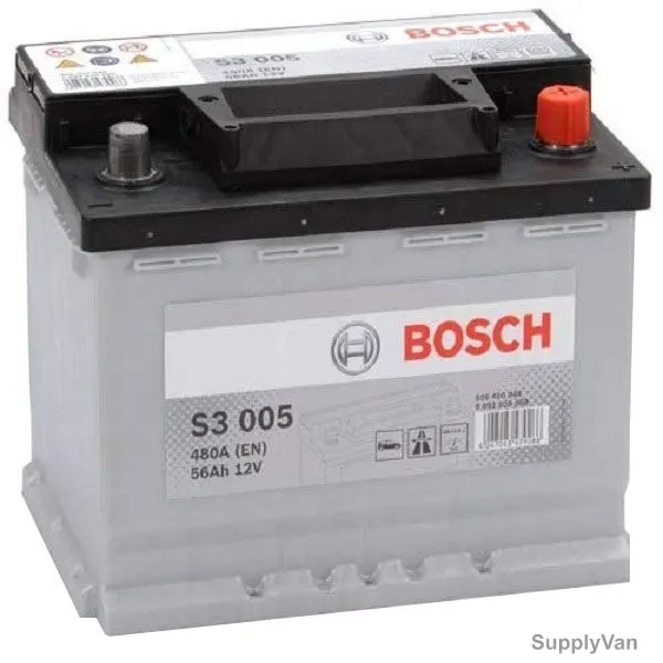 Bosch S3 005 Car Battery, 0092S30050, 12V, 56Ah, 480A