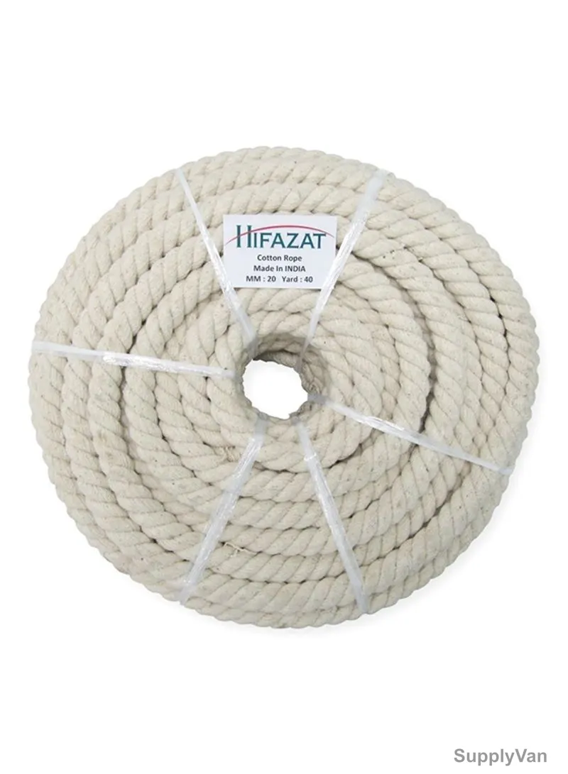Hifazat Rope, SHGTCR-20M-40Y, Cotton, 20MM x 36.5 Mtrs, Beige