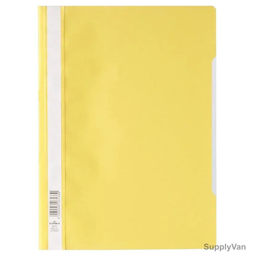 Durable File Folder, 257304, Plastic, A4, Yellow, 50 Pcs/Box
