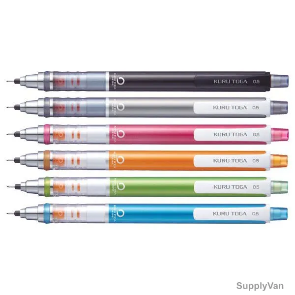 Uni-Ball Kurutoga Mechanical Pencil, M5-450T-02D, 0.5MM Tip Size, Assorted Colors, 24 Pcs/Set