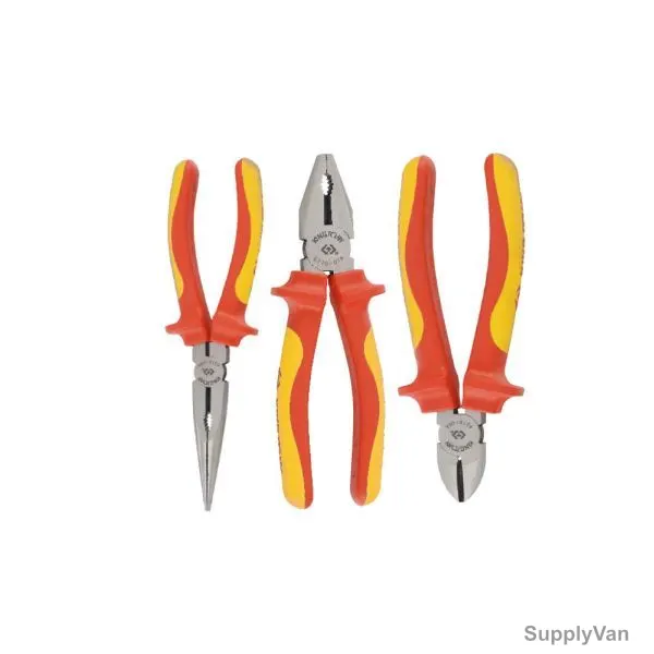 Kingtony Insulated Pliers Set, 40603GP, 3 Pcs/Set