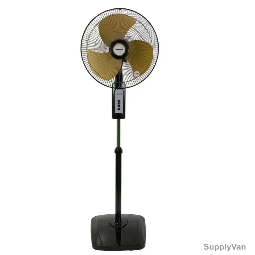 Khind Pedestal Stand Fan With Remote Control, SF169, 16 Inch, 3 Blades, Black — image 1