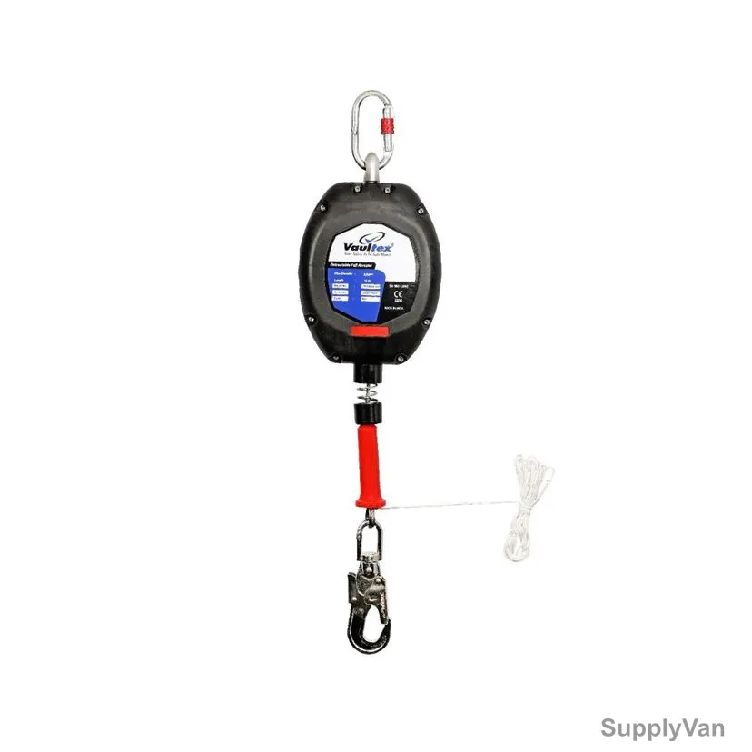 Vaultex Retractable Fall Arrester With 10 Mtrs Wire Rope, BIH, 100 Kg Loading Capacity — image 1