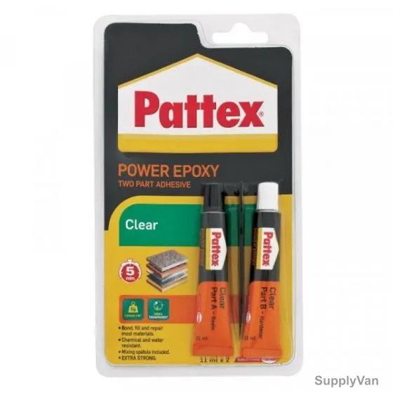 Pattex Repair Xtra Strong Epoxy Adhesive, 866010, Clear, 11ML, 20 Pcs/Pack