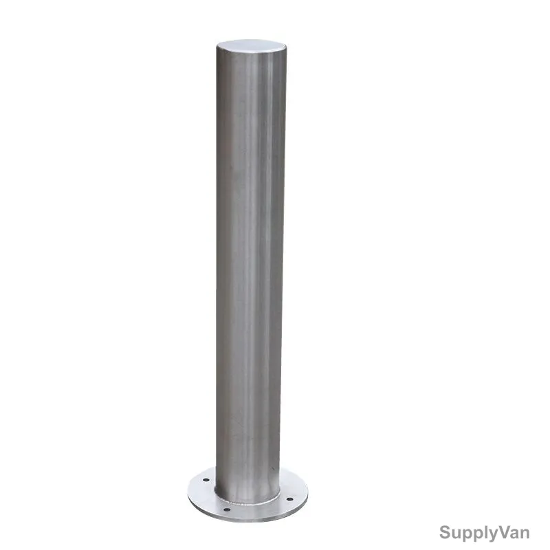 Bollard Post, 316 Stainless Steel, 125MM Dia x 100CM Height, Brushed Silver
