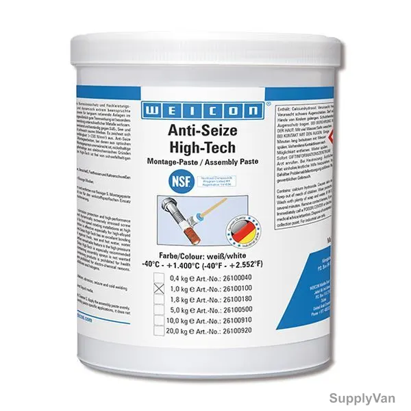 Weicon Anti-Seize High-Tech Assembly Paste, 26100100, 1 Kg — image 1