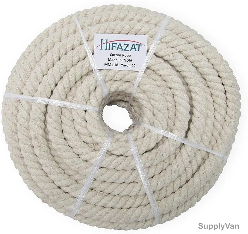 Hifazat Rope, SHGTCR-18M-40Y, Cotton, 18MM x 36.5 Mtrs, Beige