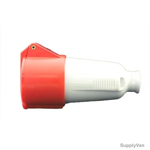 Gewiss Straight Connector, GW62019, IP44, 32A, 3P+E, Red