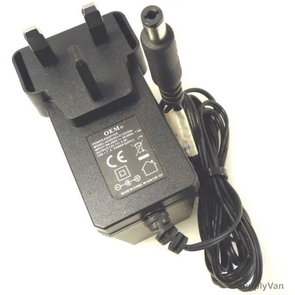 Power Supply Adapter Charger, 12V, Black