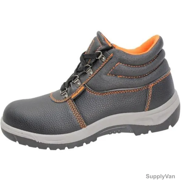 Rocklander Safety Shoes, Size38, Black, Low Ankle