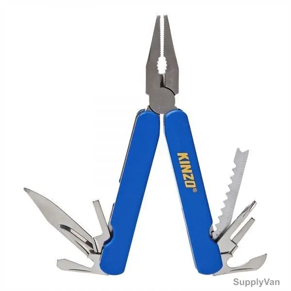 Kinzo 15 in 1 Multi Tool, Stainless Steel, Blue