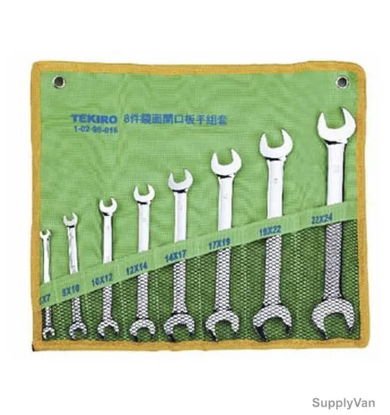 Tekiro Open End Wrench Sets, W-B08SM, 6-24MM, 8PCS
