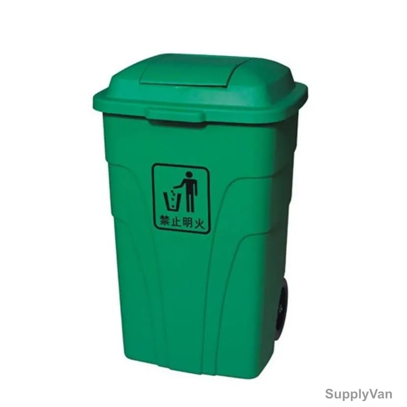 Akc Outdoor Garbage Bin, GC01G-240, Plastic, 240 Ltrs, Green