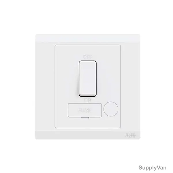 Abb Switched Fused Connection Unit, BL508, lnora, 250V, 13A, White