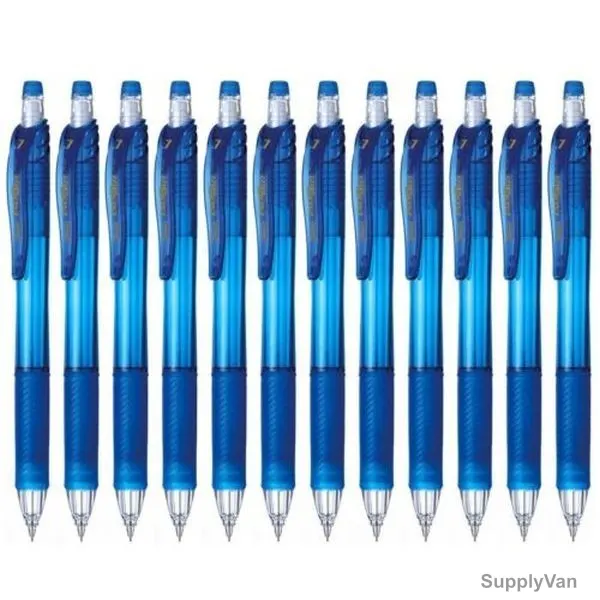 Pentel Mechanical Pencil, PE-PL107-C, Energize-X, 0.7MM, Blue, 12 Pcs/Pack