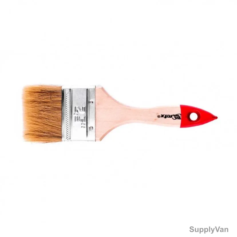 Mtx Flat Paint Brush With Wooden/Metal Handle, 825359, Natural Bristle, 2.5 Inch — image 1