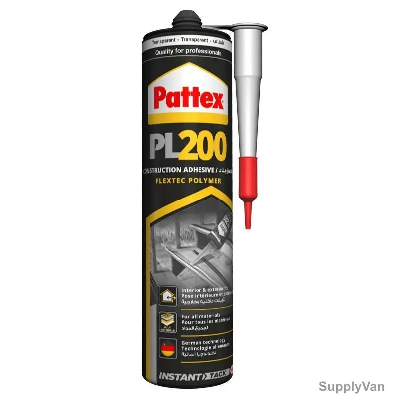Pattex Montage Polymer Adhesive, PL-200, Flextec, 290GM, 12 Pcs/Pack