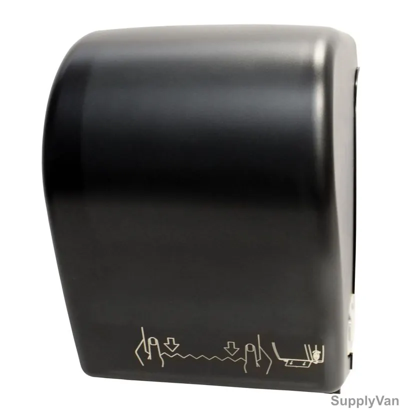 Alwin Mechanical Auto-Cut Roll Towel Dispenser, TD0201, 38.15CM Height x 22.80CM Width, Black