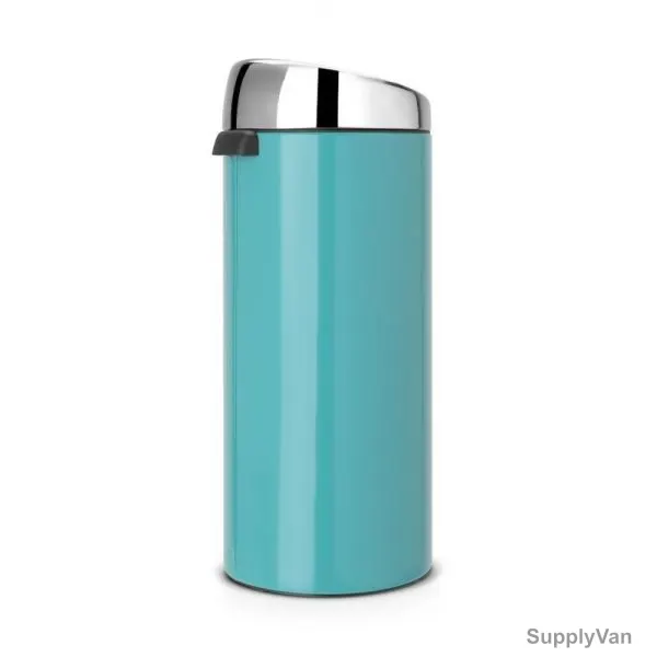 Brabantia Touch Bin, 481925, 30 Litres, Carribean Blue