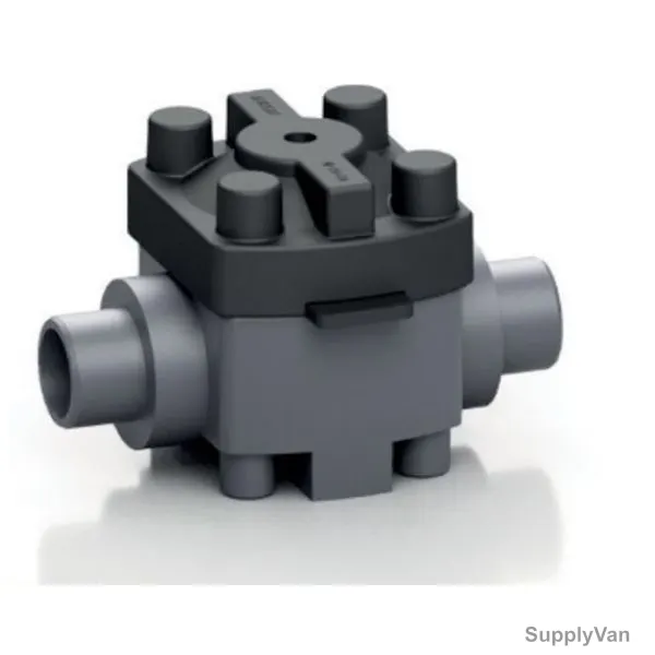 Effast Direct Action Pneumatic Diaphragm Valve With Solenoid, MDRPMMD0400, PVC-U, 40MM