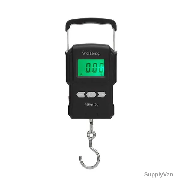 Weiheng Digital Weight Scale With Measuring Tape, 75 Kg, Black — image 1