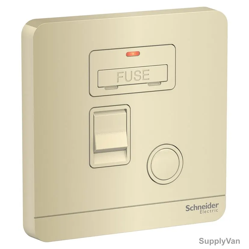 Schneider Electric Fused Connection Unit With Neon LED Indicator, E8331DFSGN-WG, AvatarOn, 1 Gang, 13A, 250VAC, Wine Gold