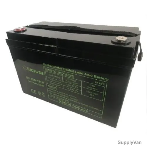 Nova Rechargeable Sealed Lead Acid Battery, NV100-12LH, 12V, 100Ah/10Hrs