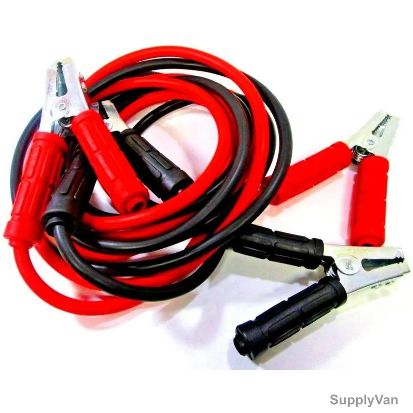 Emergency Car Battery Booster Cable With Silver Clamp, 1000A, 2 Mtrs, Black/Red