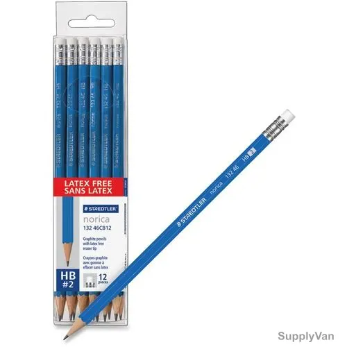 Staedtler Pencil With Eraser, 132-46, Norica, Wood, Blue, 6 Pcs/Pack