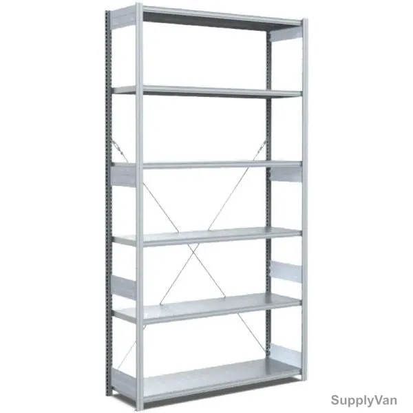 Bito Boltless Shelving W/ 6 Shelves, 10-17045, 2500 x 400MM, Galvanised — image 1