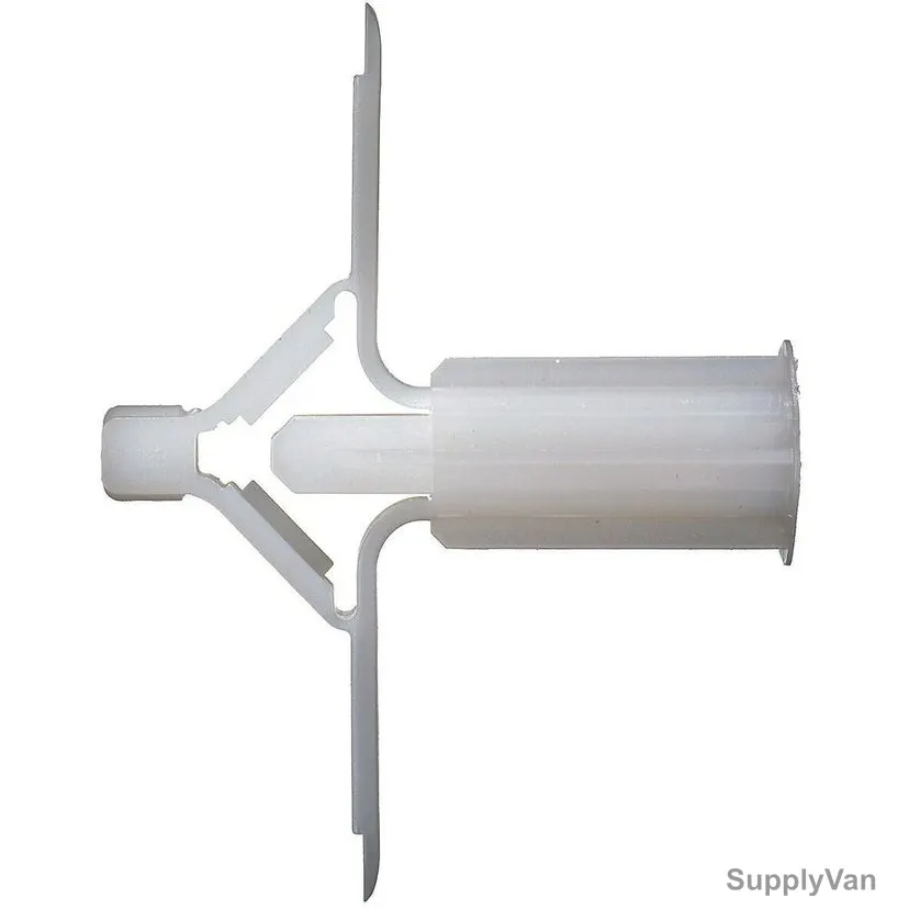 Hilti Drywall Anchor, 335508, HLD-4, PVC, 1-3/4 Inch Length x 10MM Dia, White, 150 Pcs/Pack